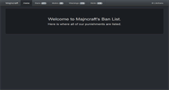 Desktop Screenshot of banlist.majncraft.cz