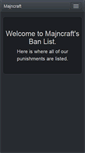 Mobile Screenshot of banlist.majncraft.cz